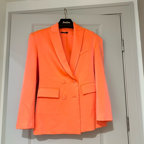 ALEX PERRY Wells Crêpe Satin Blazer UK Size 4 - Picture 3 of 9
